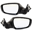 Driver and Passenger Side Mirrors, Power Adjust, Manual Folding, Heated, Paintable, No Signal Light, Memory, Puddle Light, Auto-Dimming, and Blind Spot Feature, For Models With Panoramic Roof