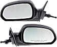 Driver and Passenger Side Non-Towing Mirrors, Manual Adjust, Manual Folding, Non-Heated, Paintable, No Signal Light, No Memory, No Puddle Light, No Auto-Dimming