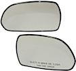 Driver and Passenger Side Mirror Glass, Non-Heated, No Blind Spot Feature, Backing Plate Included
