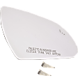 Driver and Passenger Side Mirror Glass, Heated, With Blind Spot Detection in Glass, Backing Plate Included