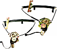Front, Driver and Passenger Side Power Window Regulator, With Motor