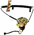 Front, Driver and Passenger Side Power Window Regulator, With Motor