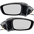 Driver and Passenger Side Mirrors, Power Adjust, Heated, Manual Folding, Paintable, No Signal Light, With Memory, No Puddle Light, Auto-Dimming and Blind Spot Feature, Sedan