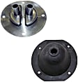SET-J0801058 Shift Boot - Black, Rubber, Direct Fit, Set of 2