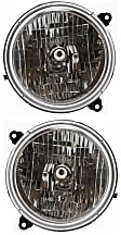 Driver and Passenger Side Halogen Headlight, With bulb(s), OE Replacement