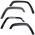 Front and Rear, Driver and Passenger Side Fender Flares, Front - Primed, Rear - Textured Black, Thermoplastic, Bolt-On