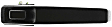 Front, Driver and Passenger Side Textured Black Exterior Door Handle, Without Key Hole