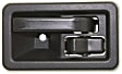 Front, Driver and Passenger Side Interior Door Handles, Black, Front Driver and Passenger Side - With Door Lock Button