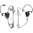 Rear, Driver and Passenger Side Power Window Regulator, With Motor