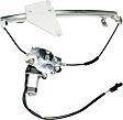 Rear, Driver and Passenger Side Power Window Regulator, With Motor