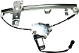 Rear, Driver and Passenger Side Power Window Regulator, With Motor