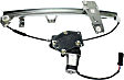 Front, Driver and Passenger Side Power Window Regulator, With Motor