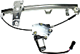 Front, Driver and Passenger Side Power Window Regulator, With Motor