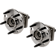2-Wheel Set Front, Driver and Passenger Side Wheel Hubs, With Bearing, With Sensor, RWD