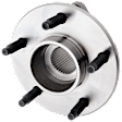 Front, Driver and Passenger Side Wheel Hub, 5 Lugs, With Bearing