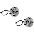 2-Wheel Set Front, Driver and Passenger Side Wheel Hubs, With Bearing, With Sensor, 4-Wheel ABS, 4WD, with 5 Stud Hub