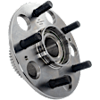 4-Wheel Set Front and Rear, Driver and Passenger Side Wheel Hubs, Front - Without Bearing; Rear - With Bearing