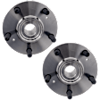 2-Wheel Set Front, Driver and Passenger Side or (Rear, MDX/Pilot); Wheel Hubs, Without Bearing
