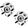 Front, Driver and Passenger Side Wheel Hub, 5 Lugs, With Bearing, AWD, 3.5L, 6Cyl