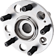 Front, Driver and Passenger Side Wheel Hub, 5 Lugs, With Bearing, AWD, 3.5L, 6Cyl