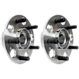 2-Wheel Set Rear, Driver and Passenger Side Wheel Hubs, With Bearing, ABS tone ring and wheel studs