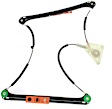 Front and Rear, Driver Side Window Regulators, Power, Without Motor