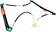 Front and Rear, Driver Side Window Regulators, Power, Without Motor