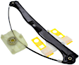 Front and Rear, Driver Side Window Regulators, Power, Without Motor