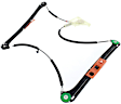 Front and Rear, Driver Side Window Regulators, Power, Without Motor