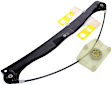 Front and Rear, Driver Side Window Regulators, Power, Without Motor