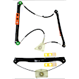 Front and Rear, Driver Side Window Regulators, Power, Without Motor