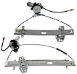 Front and Rear, Driver Side Window Regulators, Power, With Motor