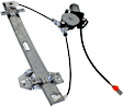 Front and Rear, Driver Side Window Regulators, Power, With Motor