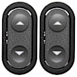 1990 GMC K2500 - Front, Driver and Passenger Side Window Switch, With Single Switch, All Windows, Gray, 1 Button