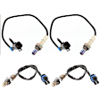Before and After Catalytic Converter, Driver and Passenger Side Oxygen Sensors, 4-wire, Female Connector Gender