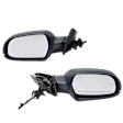 2011 Audi A4 - Driver and Passenger Side Mirror, Power Adjust, Heated, Paintable, Manual Folding, In-housing Signal Light, No Blind Spot Feature, With Memory, No Puddle Light, No Auto-Dimming