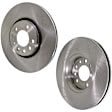 Front and Rear Brake Disc, 4-Wheel Set, Plain Surface, Vented, 5 Lugs