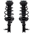 Front, Driver and Passenger Side Fully Loaded Struts, FWD, For Models without Active Suspension