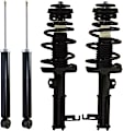 Front and Rear, Driver and Passenger Side Shock and Fully Loaded Strut, FWD, Without Performance Package, Without Electronic Adjustable Suspension