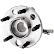 Front, Driver and Passenger Side Wheel Hub, 5 Lugs, With Bearing, With Sensor
