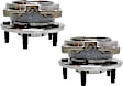 Front, Driver and Passenger Side Wheel Hub, 5 Lugs, With Bearing