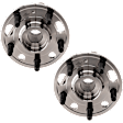 2-Wheel Set Front or Rear, Driver and Passenger Side Wheel Hubs, With Bearing