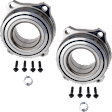 Front, Driver and Passenger Side Wheel Hub, 4 Lugs, With Bearing