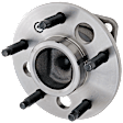 Rear, Driver and Passenger Side Wheel Hub, 5 Lugs, With Bearing, With Sensor