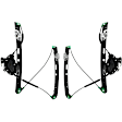 2003 BMW 330i - Front, Driver and Passenger Side Power Window Regulator, Without Motor