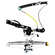 Front and Rear, Driver Side Window Regulator, Power, With Motor, E46 Body, Sedan/Wagon