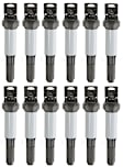 Ignition Coils, Set of 12, (6 Cyl., 2.2L/2.5L/3.0L/3.2L)/(8 Cyl., 4.4L/4.6L/4.8L)/12 Cyl., 6.0L Engines, Triangular Connector Shape