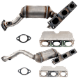 Front and Rear Catalytic Converter, Federal EPA Standard, 46-State Legal (Cannot ship to CA, CO, NY or ME), Direct JC Whitney Series, Direct Fit