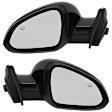Driver and Passenger Side Mirror, Power Adjust, Heated, Manual Folding, Paintable, In-housing Signal Light, With Memory, No Puddle Light, No Auto-Dim, No Blind Spot Feature