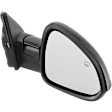 Driver and Passenger Side Mirror, Power Adjust, Heated, Manual Folding, Paintable, In-housing Signal Light, With Memory, No Puddle Light, No Auto-Dim, No Blind Spot Feature